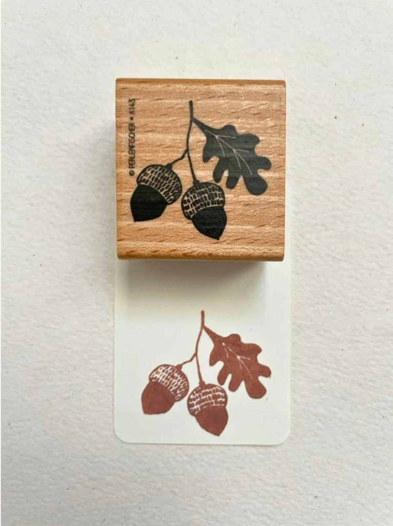 perlenfischer Rubber stamp Acorns