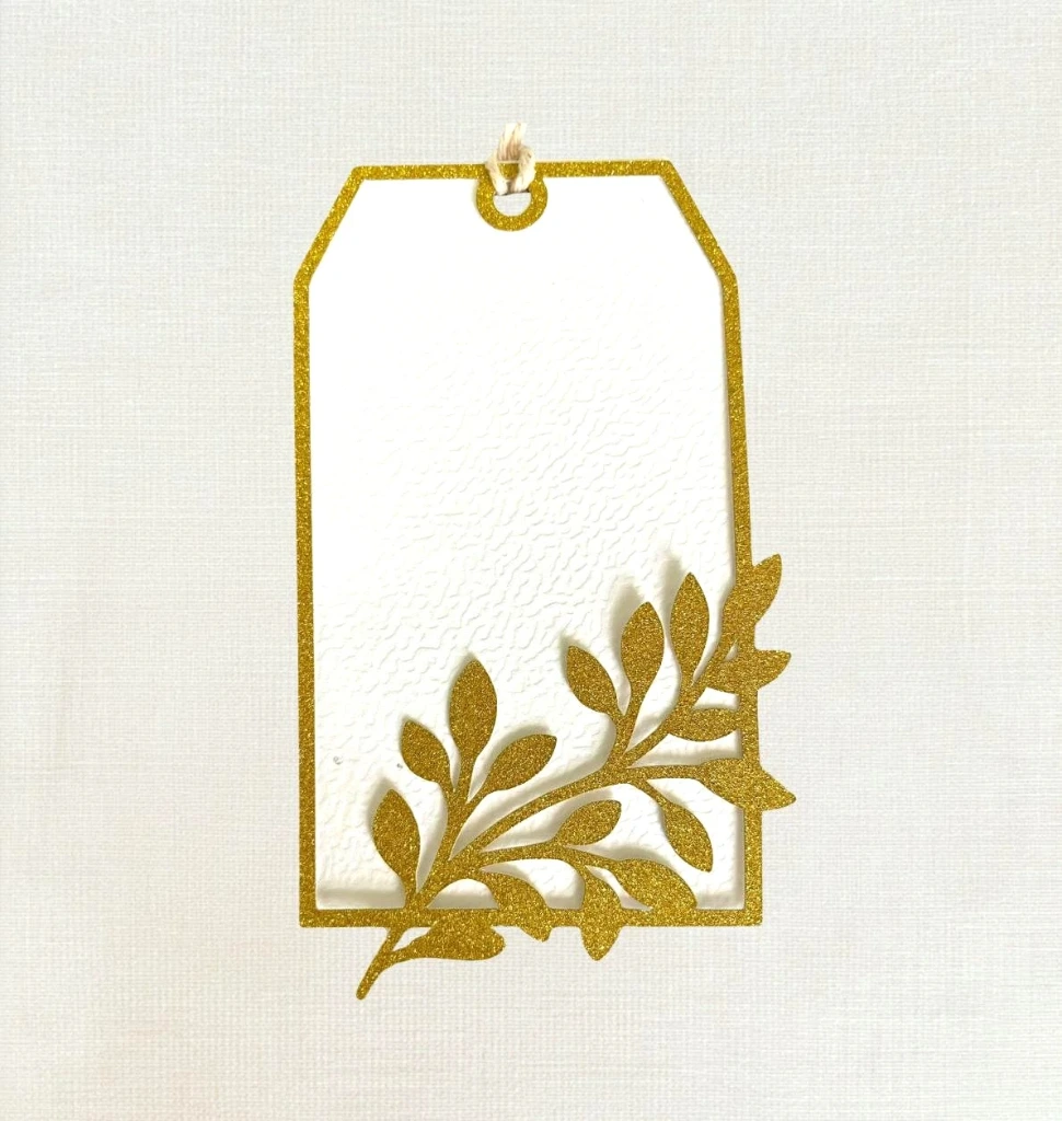 Geschenkanhänger | Floral Tags (Filigranes Blatt 1)